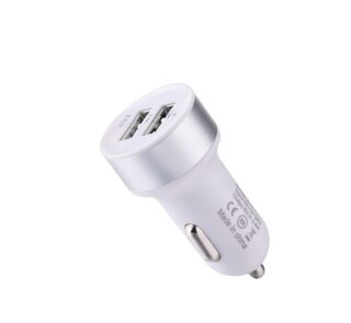 Car Charger 3A Dual USB - white
